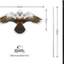 Birds Scaring Hawk Flying Kite with Pole Professional Pigeon Scarer (White)