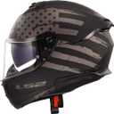 LS2 Helmets Stream II Full Face Motorcycle Helmet W/ SunShield (Matte America Gray/Black - Medium)