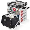 Dbest Products Rolling Pet Carrier with Wheels Airline Approved - TSA Dog Cat Carrier for Airplane Travel - Wheeled Pet Carrier 18x12x20 for Pets up to 24lbs - Collapsible Travel Bag (Black)