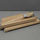 Maitys 8 Pcs 16 Inches (Actually 40cm) Wooden Drawer Slides Bottom Mount Classic Center Guide Track with Metal Slide Glides Traditional Wood Drawer Rails for Dresser Replacement