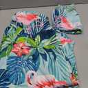 Flamingo Palm Leaves Print Body Bath Towel Wrap & Hair Towel Wrap for Women Girls, Soft Bath Shower Wrap & Hair Drying Towel Set, Quick Dry, Absorbent, Suitable for Spa, Shower, Bath, Gym, Pool (FP7)