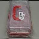 3 Layer Folding Storage Box, Plastic Dividing Storage Box Handled Art Supply Organizer Portable Folding Tackle Box with Handle for Sewing, Art Supplies, Medicine, Tools(Red)