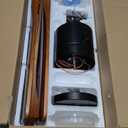 52" Ceiling Fan with Lights and Remote, Flush Mount, Brushless DC Motor, Reversible, 3 Solid Wood Blades, 6 Speeds, Quiet, Stepless Dimming, Indoor/Outdoor for Bedroom Patio