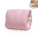 Reiwrom Baby Nursing Arm Breastfeeding Pillow, Baby Feeding Arm Pillow, Cozy Cradle Pillow for Nursing, Comfortable & Adjustable for Newborn, Pink Star