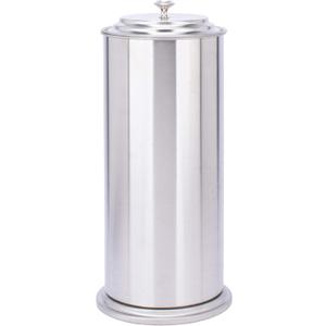 JS Jackson Supplies Free Standing Extra Large Toilet Paper Holder - Stainless Steel (1 Pack)