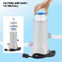 1000 GHP Above Ground Pool Filter Pump, 1000 Gal Pool Pump for Above Ground Pools, High Flow Above Ground Pool Pump System for Clean and Clear Water - Gray 1000 GHP