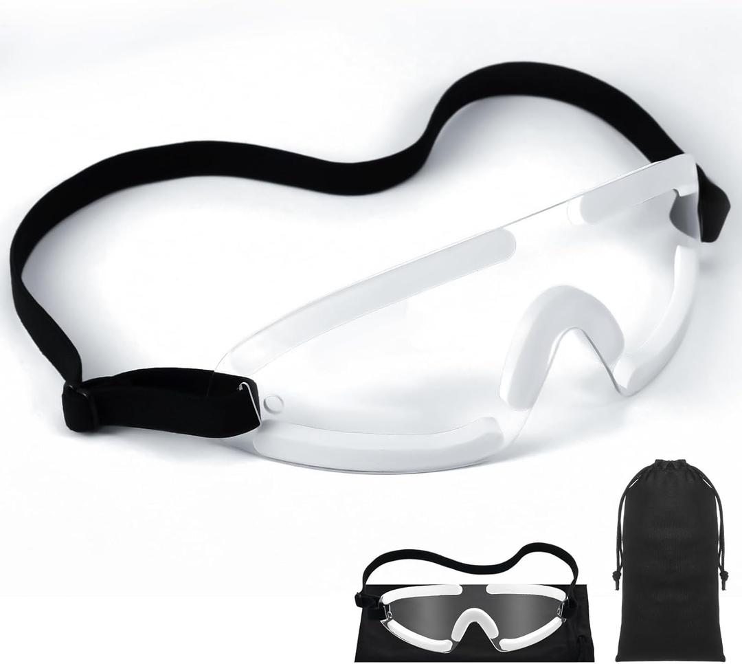 Kingdder Eye Shield Clear Eye Shield for Sleeping Protective Goggles with Adjustable Strap and Soft Padding, Sensitivity of The Eyes to Light, Storage Bag(1pc)