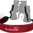 Neoprene Neck Shoulder Strap for Cameras and Binoculars - Comfortable Adjustable Fit for Men and Women with Anti Slip Material - Lightweight Design for Binocular Telescopes, and Rangefinders (Red)
