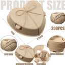 FoldTier 200 Pcs Heart Shaped Eggs Cartons 3 Count Natural Paper Pulp Egg Cartons with Jute Rope Reusable Cardboard Storage Baskets Holder Tray for Kitchen Easter Holiday Gifts Market Farm