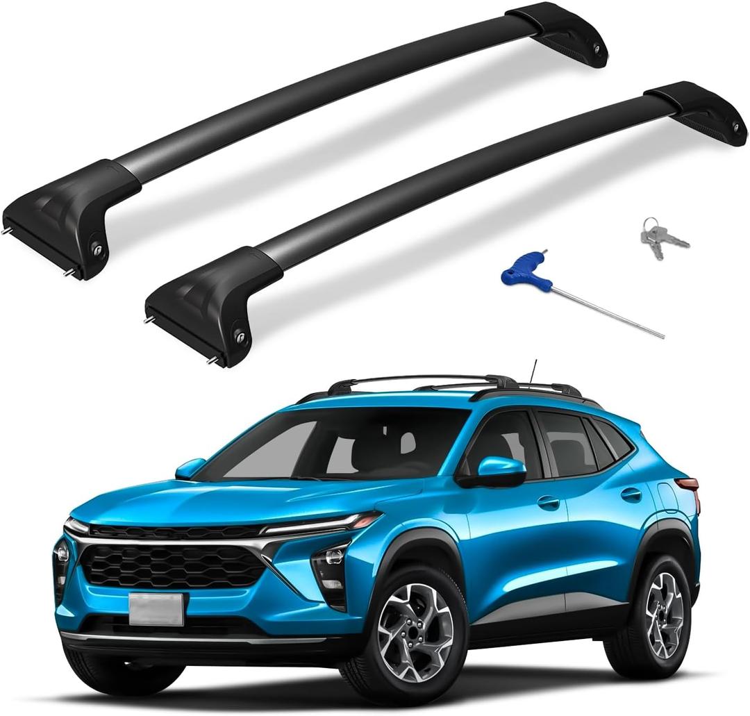 300lbs Lockable Roof Rack Cross Bars Compatible with 2023-2026 Chevrolet Chevy Trax 2RS ACTIV LT, Aluminum Roof Rails Crossbar for Cargo Carrier Luggage Kayak Canoe Snowboard