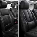 MINGBRON Seat Covers, Car Seat Covers Front Seats, Car Seat Cover, Car Seat Protector Waterproof, Car Seat Cushion Nappa Leather, Black Seat Covers Carseat Cover Universal Fit for Most Cars