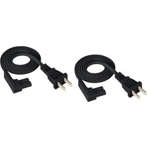 3-Foot 2-Pack Power Cord Compatible with Sonos One, Sonos One SL, Sonos Play-1 Speakers - Power Plug Cable (Standard, Black)