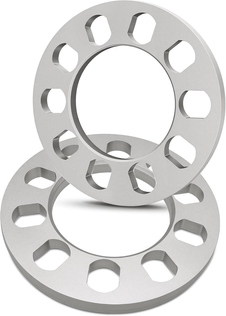 2PCS Universal Wheel Spacers 1/2 Inch (12mm) for 5 Lug Wheel Spacers Vehicles Fits Bolt Patterns 5x4.25, 5x110, 5x112, 5x4.5, 5x115, 5x120, 5x4.75, 5x5.0 Cars & Light Trucks