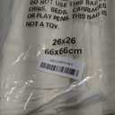 decorUhome Couch Throw Pillow Covers 26x26 Set of 2, Decorative Soft Euro Neutral Chenille Pillow Covers with Elegant Design for Sofa Bed Living Room Home Decor, Cream White