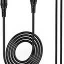 Mellbree Electric Helmet Heated Face Shield Cord, 21 Inces Length Compatible with Electric Lens with RAC Connector Black