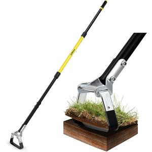 Garden Hoe Tool, 49 Inch L Shaped Hoe Garden Tools with Adjustable Long Handle for Weeding, Loosening Soil,Trenching, Heavy Duty Crack Crevice Weeding Hoe Hand Garden Tools for for Gardening Planting