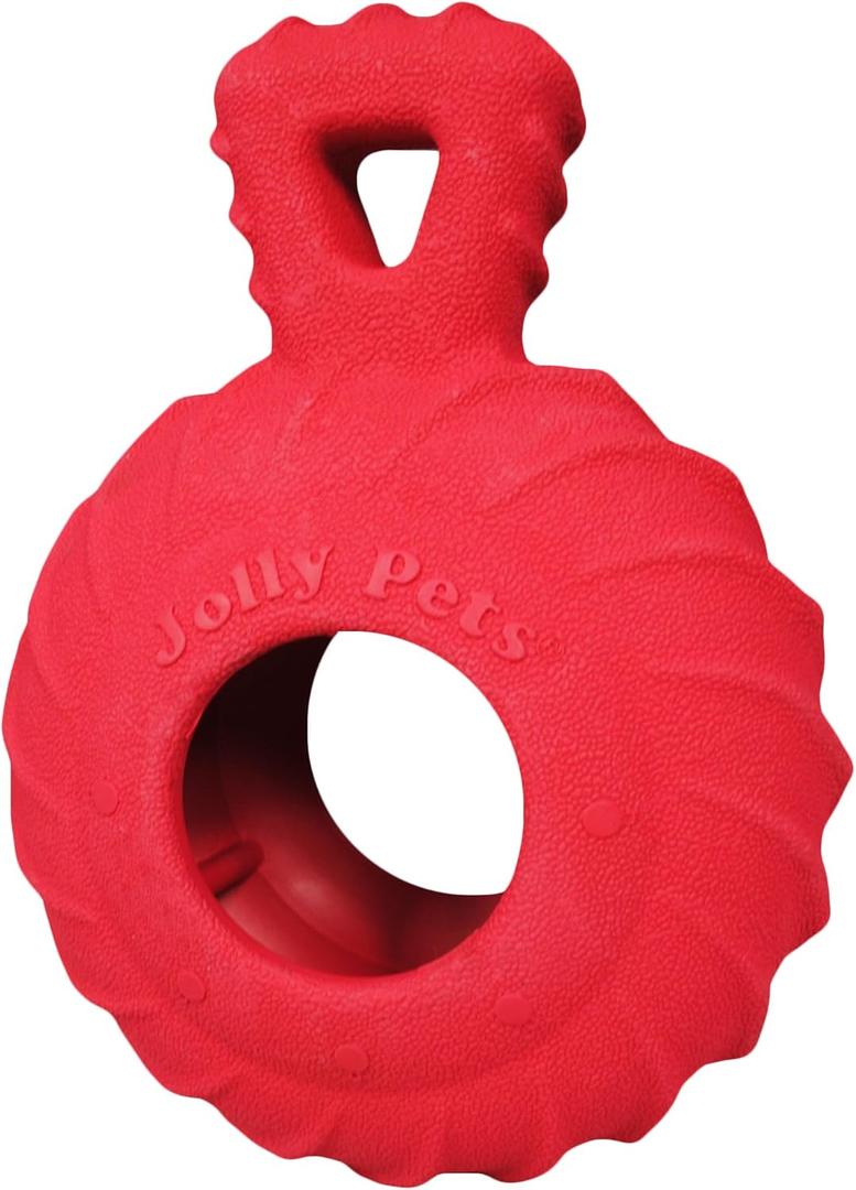 Jolly Pets 4.5"" Jolly Tuff Treader, Red, JTR22