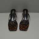 Kitten Heels for Women Square Toe Sandals Flip Flop Heels Thong Sandals Comfortable Summer 2 Inch Heels Sandals (8.5, Leopard)