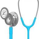 3M Littmann Classic III Monitoring Stethoscope, 5835, More Than 2X as Loud*, Weighs Less, Stainless Steel Chestpiece, 27' Turquoise Tube