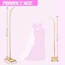 Wedding Arch Backdrop Stand, Metal Arch Stand Wedding Arch Frame Wedding Arches for Ceremony Gold Arch Backdrop Flower Arch Stand Floral Arch Birthday Party, Graduation Background Decoration
