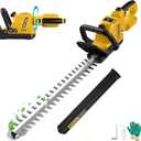 Hedge Trimmer Cordless Compatible with DEWALT 20V MAX Battery, 22-Inch Battery Hedge Trimmer, Brushless Bush Trimmer, 2/3'' Cutting Capacity, Lightweight & Rotatable Handle(No Battery)