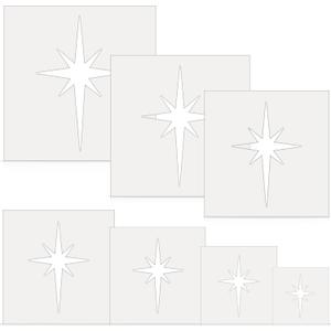 Teling 14 Pcs Large Star Stencil for Painting 7 Sizes Twinkle Star Template Reusable 5 Point Starburst Stencils for Crafts on Wood Craft Canvas Fabric Home, Use for Flag Day Home Decor DIY