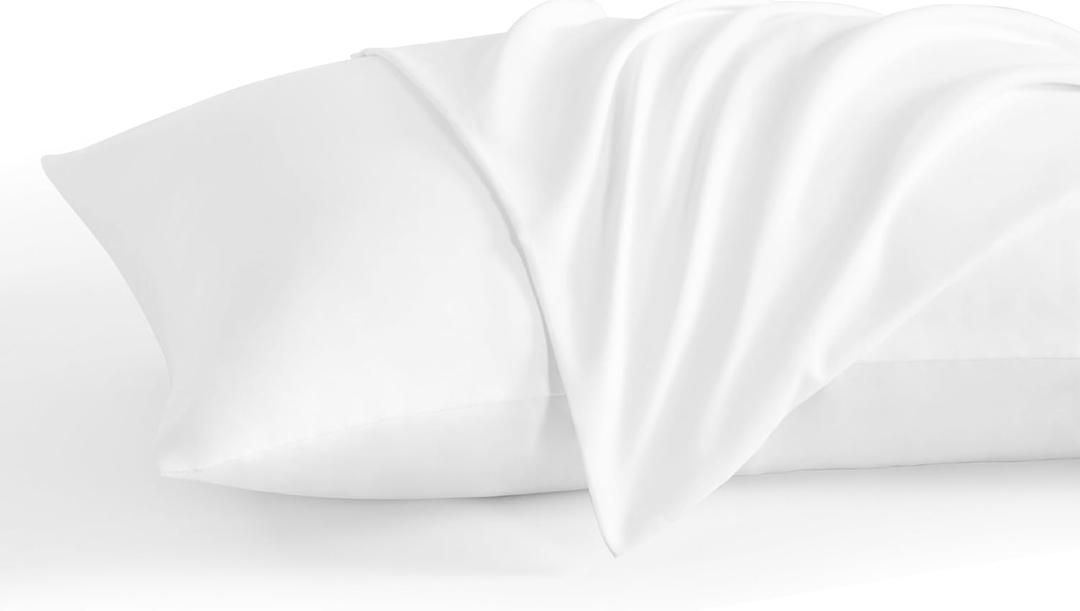 Toddler Travel Pillow Cases Set of 2, 600 Thread Count 100% Egyptian Cotton Pillow Covers for Boys and Girlswith Zipper Closure, 12" x 16" (White, Zipper Closure -12" x 16")