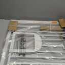 Babelio Baby Gate with Adjustable Cat Door,29-43" Auto Close Durable Pet door for Stairs,Doorways and House,Pressure Mounted,Easy Install,Effortless Walk Thru,White