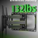 USX Mount Full Motion TV Wall Mount for Most 42-86 inch Flat Screen/LED/4K, TV Mount Bracket Dual Swivel Articulating Tilt 6 Arms, Max 16" Wood Studs, VESA 600x400mm, Holds up to 132lbs