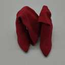 Shoe'N Tale Women Stretch Suede Chunky Heel Over The Knee Boots Thigh High for Women (7.5, Red)