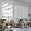 Yoolax Motorized Zebra Blinds with Remote, Voice Control, 44" W x 72" H