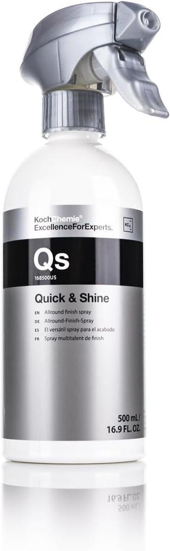 KOCHCHEMIE Quick & Shine Allround Finish Spray - Cleans, Maintains, and Preserves All Smooth and Painted Surfaces; Ideal for Quick Finishing and Showroom Exhibition Use (500 milliliters) (16.9 Fl Oz (Pack of 1)