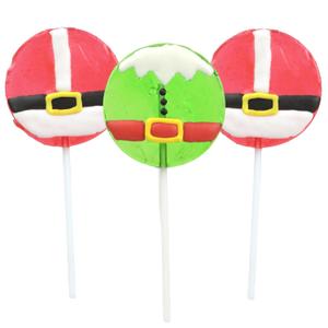 Needzo Assorted Christmas Lollipops, Fruit Punch Flavored Suckers, Individually Wrapped Holiday Treats (Pack of 3)