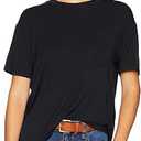 Amazon Essentials Women's Jersey Relaxed-Fit Short-Sleeve Crewneck Pocket T-Shirt, Pack of 1, XS