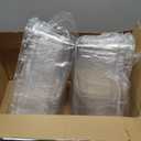 Oubonun Lazy Susan Organizers Set of 6, 11.6 x 10.2 x 4.1' Plastic Transparent Kitchen Cabinet Storage Bins with Handle, 4.1" Deep Container, 1/8 Wedge - Food Safe, without BPA