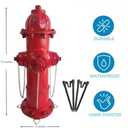 Fire Hydrant for Dogs to Pee On: Dog Fire Hydrant Pee Post Outdoor - 13" Training Post Statue for Yard Garden (Red)