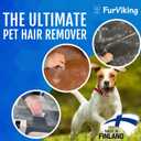 6 x Furviking Pet Hair Remover for Car, Bed, Couch, Carpet, Home Surfaces 3.74" - Lightweight, Compact Cat Dog Fur Remover, Scraper, Cleaner - Portable, Easy to Use Pet Hair Removal Tool