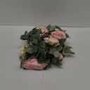 TELDRASSIL 4Pcs(26 FT) Artificial Rose Vine Fake Flower Garland Fake Silk Rose Hanging Vine for Wedding Party Background Arch Garden Background Decoration (Pink)