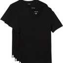 Lacoste Men's Slim Fit V-neck Undershirt 3-pack (Medium, Black)