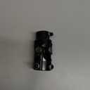 1" DD X 3/4"-36 Spline Black Steering Universal Joint Single U Joint Shaft,Total Length: 83mm (3-1/4")