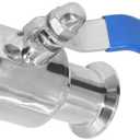 Beduan 1.5" Tri Clamp Ball Valve Stainless Steel Sanitary Valve for Home Brew, Brewing (1 inch Tube OD)