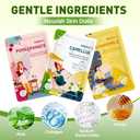 KONEUK 72 Pack Bulk Hydrating Face Masks Skincare, Collagen Sheet Face Mask for Dry, Oily Skin, Spa Gifts for Women Skin Care, Sleepover Party Supplies, Party Favors, Birthday Gifts (9 Types x 8 Pcs)