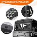 Rear Windshield for RMAX 4 1000, Back Windshield with Led Work Light Compatible with Yamaha Wolverine RMAX4 1000 2021-2025 Accessories Scratch Resistant Dustproof Poly Window