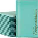 6x10 100% Biodegradable Bubble Mailers,25 Count Teal #0 Compostable Padded Packaging Wrap Envelopes Pouches Eco Friendly Self Seal Bags