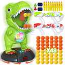 Moveable Dinosaur Shooting Game Toy, KPPIT Shooting Target for Kids with 2 Air Toy Guns,LCD Score Record,Electronic Target,Dinosaur Shooting Toy for Boys Kids 5 6 7 8+ Year Old Christmas Birthday Gift