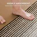 BSICPRO Bathroom Rugs and Mats Sets, 2 Piece Thick Absorbent Chenille Bath Mat Rug Set Non Slip, Soft Shaggy Bath Room Floor Mats for Bathroom, Machine Washable (Brown, 20" x 47" Plus 16" x 24")