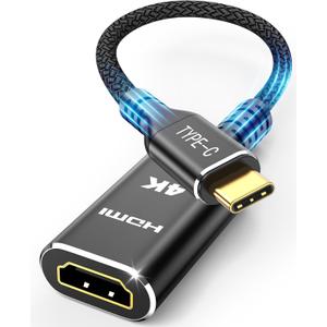 Highwings 4K@60Hz USB C to HDMI Adapter, [High Speed, Thunderbolt 3/4] USB Type C to HDMI Adapter Groundbreaking Performance, Compatible for iPhone 15 Pro/Max, MacBook Pro/Air, iPad, iMac and More