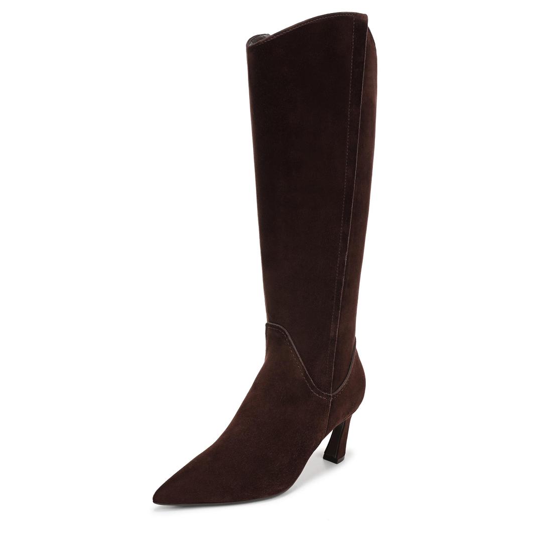 Naturalizer Women's Emily Knee High Boot Chocolate Bar Brown Leather 8.5 M