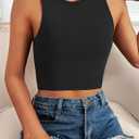 Natural Feelings Nudi Sports Bras for Women Removable Padded Yoga Tank Tops Sleeveless Fitness Workout Crop Tops (Black, M)