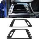 Acouto Side Air Conditioning Vent Trim Covers Fit for 3 Series F30 2013-2018 Car Interior Air Outlet Vent Frame Cover Left and Right Trim Decorative Sticker ABS Carbon Fiber